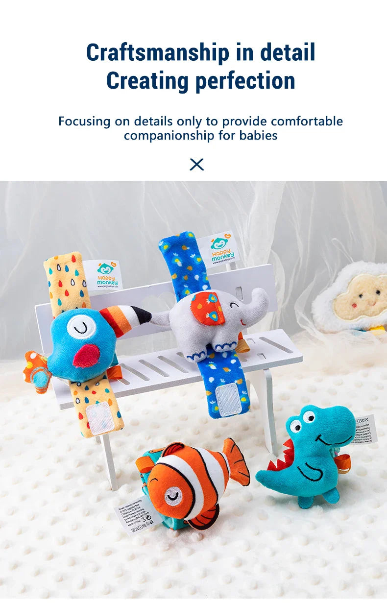 Baby Wrist Rattle Set Newborn Sensory Toys Soothing Gift - Tophatter Daily Deals