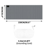 Earthing Grounding Bed Sheet 95 Cotton 5 Silver Fiber 90X230CM Grey - Tophatter Daily Deals