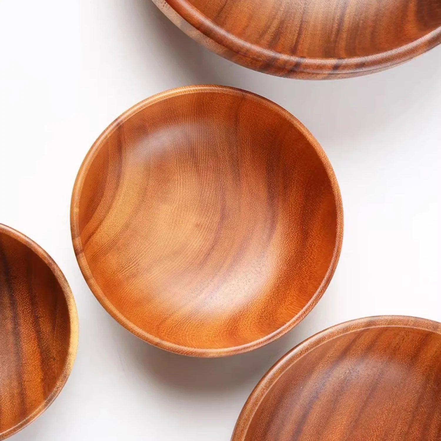 Acacia Wooden Bowl Japanese Style Salad Bowl Ramadan - Tophatter Daily Deals