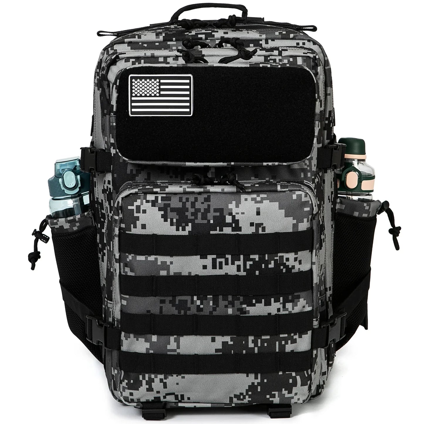 45L Tactical Backpack Waterproof Rucksack Black Camo Backpacks - Tophatter Daily Deals
