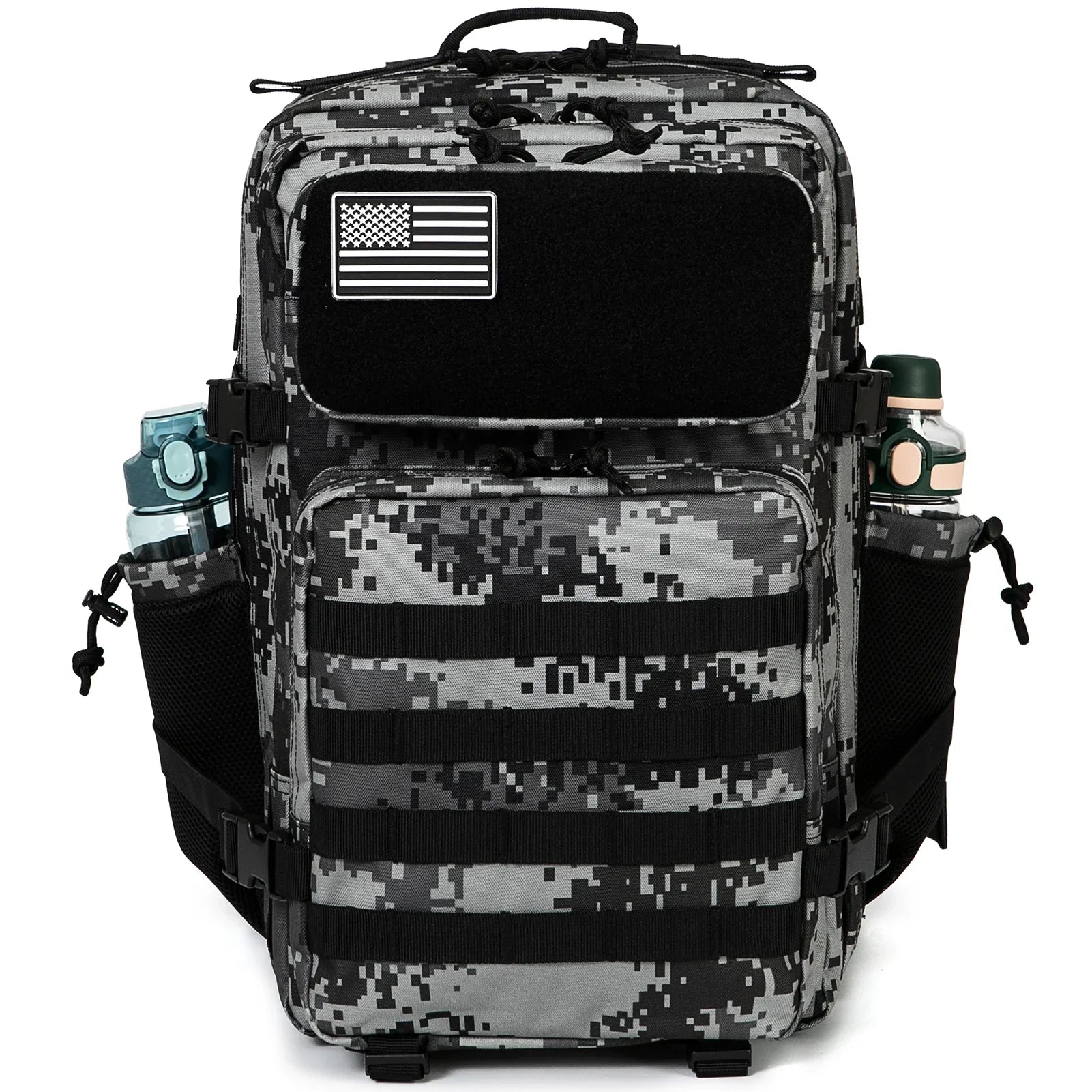 45L Tactical Backpack Waterproof Rucksack Black Camo Backpacks - Tophatter Daily Deals