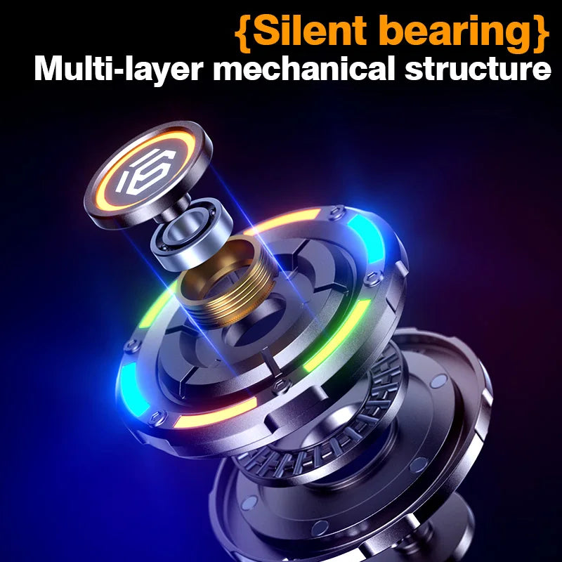 EDC Fidget Spinner Metal Luminous Push Card Coin Stress Toy - Tophatter Daily Deals