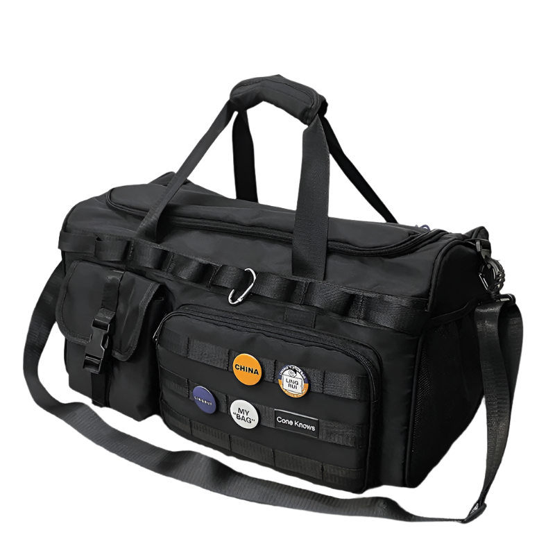 Foldable Dry-Wet Separation Gym Travel Bag Black Duffel Bags - Tophatter Daily Deals