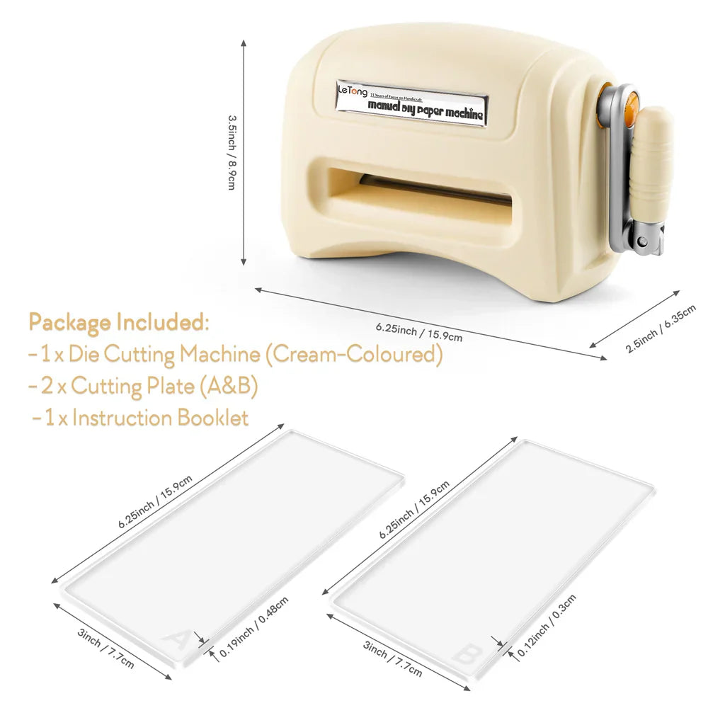 Die Cutting Machine Mini Handheld For DIY Scrapbooking Cream - Tophatter Daily Deals