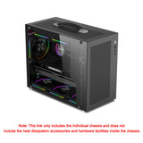 Mini ITX PC Case Transparent Side 240mm Water Cooling X100 PRO Black - Tophatter Daily Deals