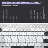 Wireless Low Profile Mechanical Keyboard 98 Keys PBT - Tophatter Daily Deals