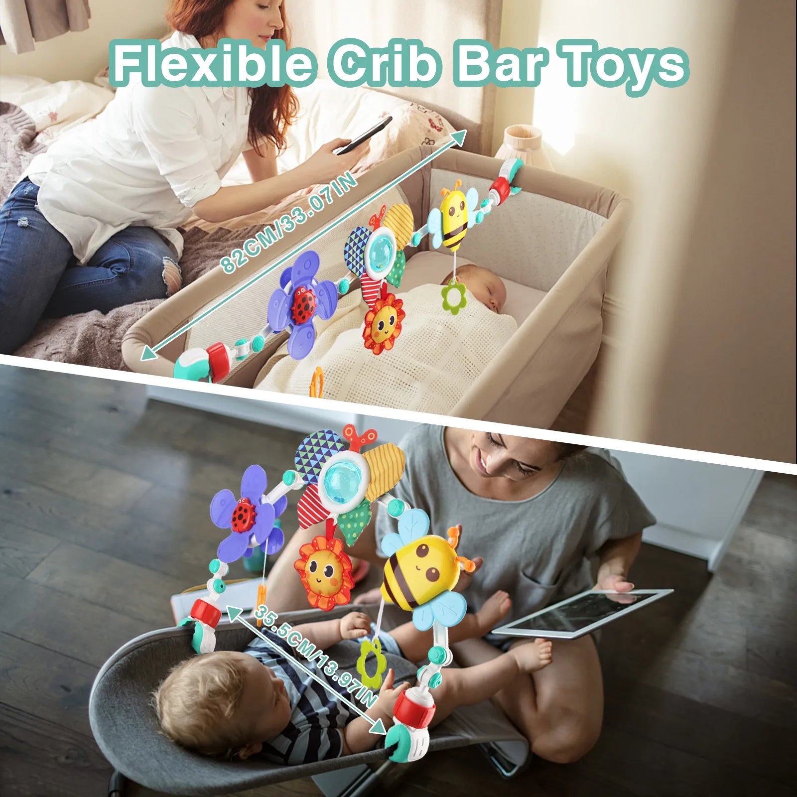 Stroller Activity Arch Toy Newborn Sensory Toys Fine Motor - Tophatter Daily Deals