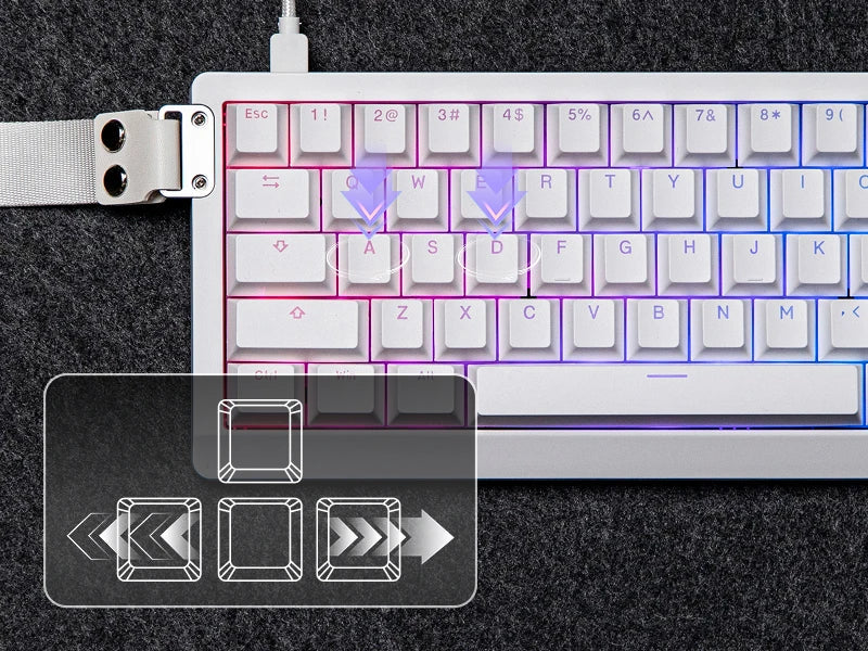 Mechanical 65 Percent Magnetic Wired Keyboard RGB Backlit - Tophatter Daily Deals