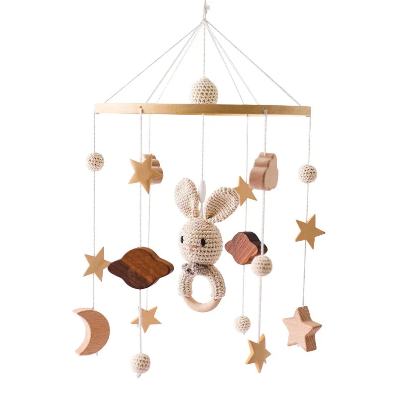 Baby Crib Mobile Wooden Nursery Newborn Sensory Toys PDZ1527 - Tophatter Daily Deals