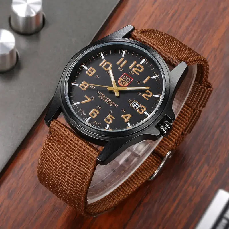 Watch Nylon Strap Quartz Military Style Durable - Tophatter Daily Deals
