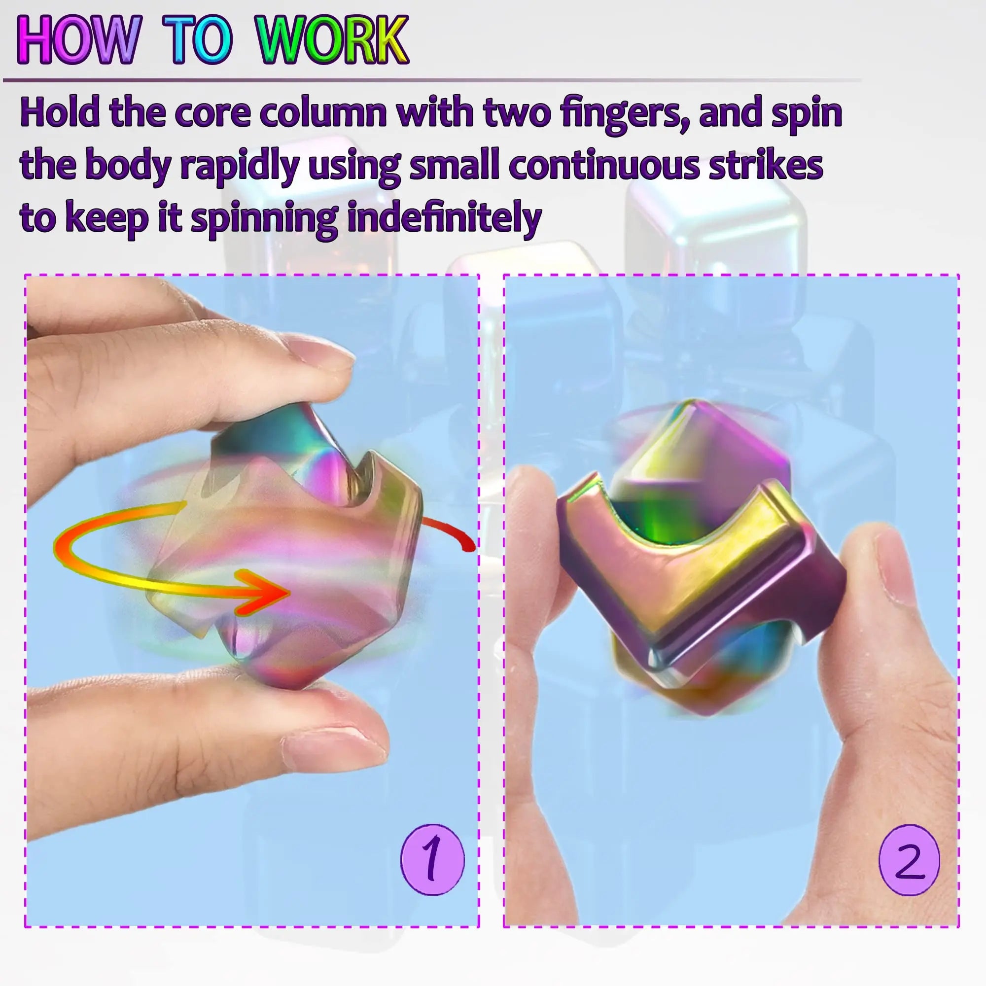 Fidget Spinner Cube Metal Desk Toy Stress Relief Gadget - Tophatter Daily Deals