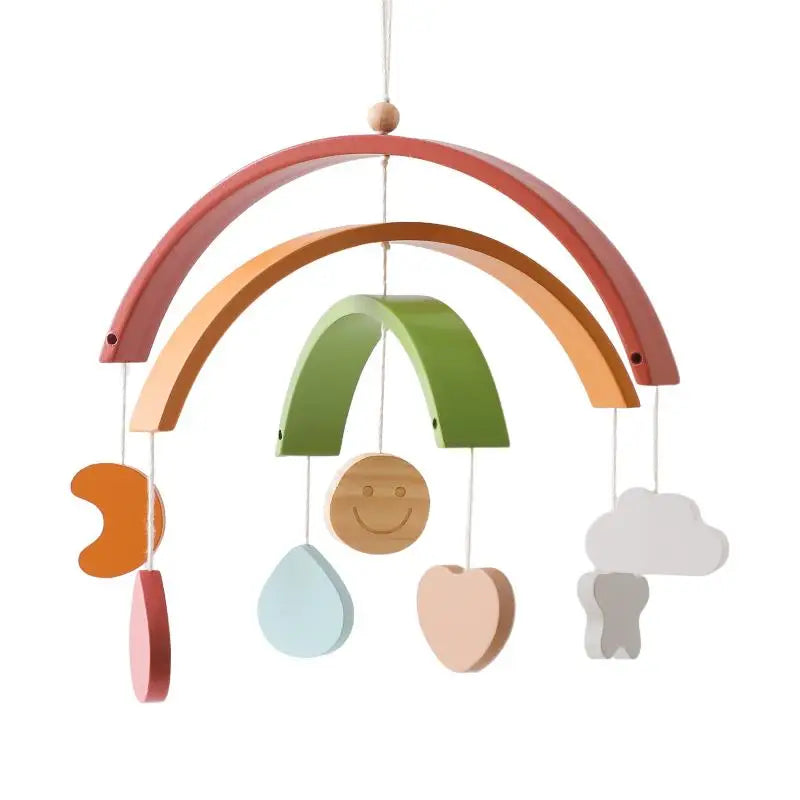 Hot Air Balloon Crib Mobile Newborn Sensory Toys Soothing Rainbow 1 - Tophatter Daily Deals
