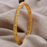 Gold Plated Bangles Luxury Arabic Wedding Bracelet - Tophatter Daily Deals
