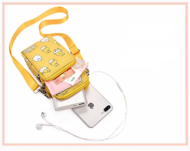 Sanrio New Gudetama Mobile Messenger Bag Lazy Egg Mini Small Bag Coin Purse Food - Tophatter Daily Deals