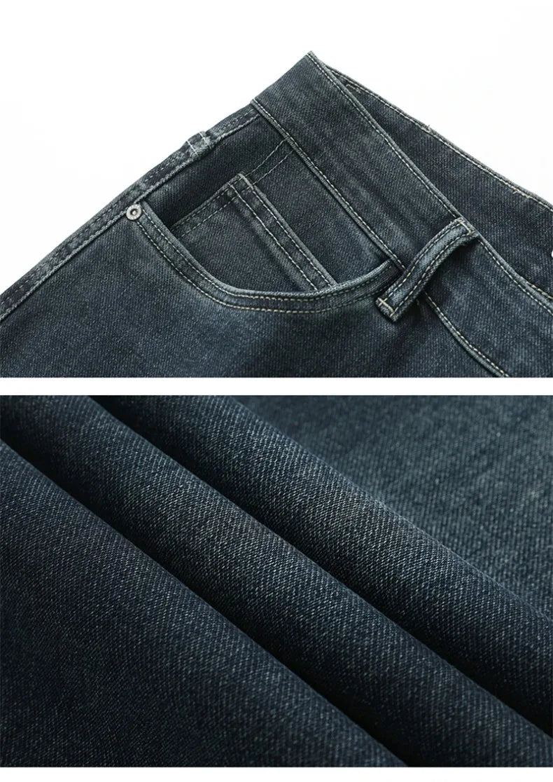 Stretchy Men’s Jeans - Wide Leg, Cotton, Business Casual - Tophatter Daily Deals