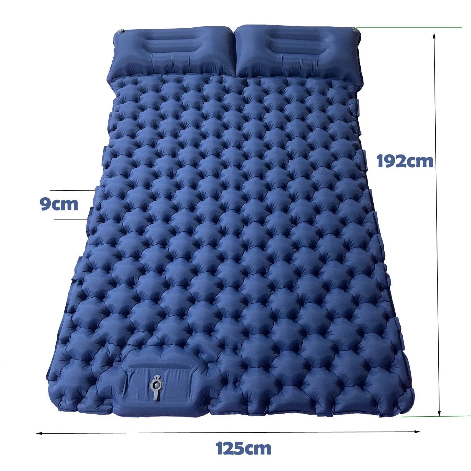 Double Inflatable Camping Waterproof Air Mat Blue Camping & Hiking - Tophatter Daily Deals