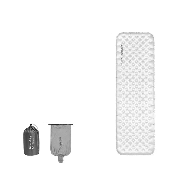 Inflatable Pad 6.5 R-Value Thermal Air Mattress White Camping & Hiking - Tophatter Daily Deals