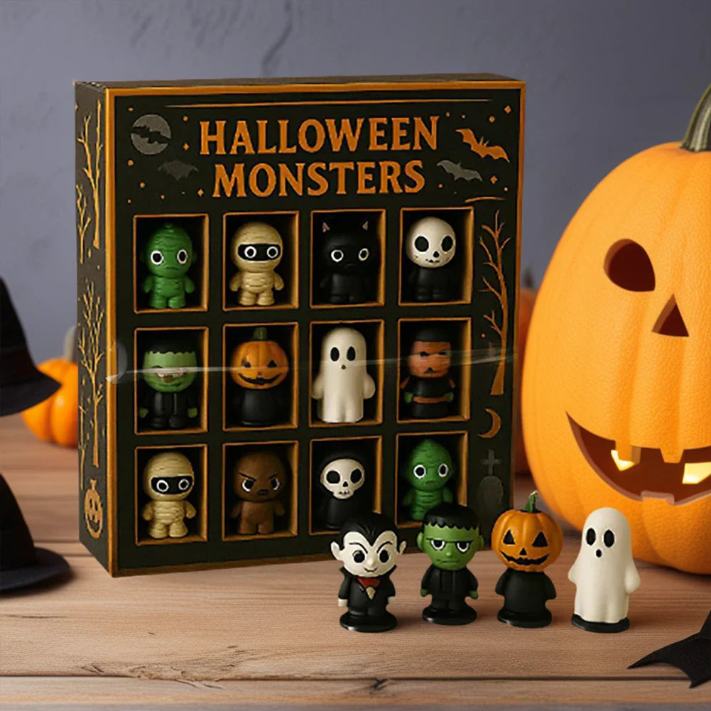 Halloween Advent Calendar 12 Spooky Mini Dolls 2025 - Tophatter Daily Deals