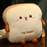 35cm Plush Bread Pillow Cute Toast Soft Warm Hand Cushion Loaf Stuffed Toy Plushie Food - Tophatter Daily Deals