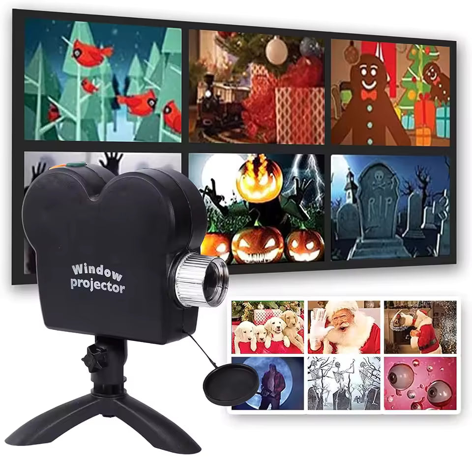Holiday Window Projector 12 Films Waterproof Party Light - Tophatter Daily Deals