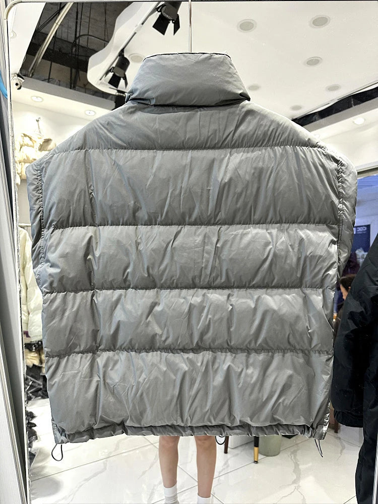Insulating Women’s Down Vest - Cropped, Duck, Winter - Tophatter Daily Deals
