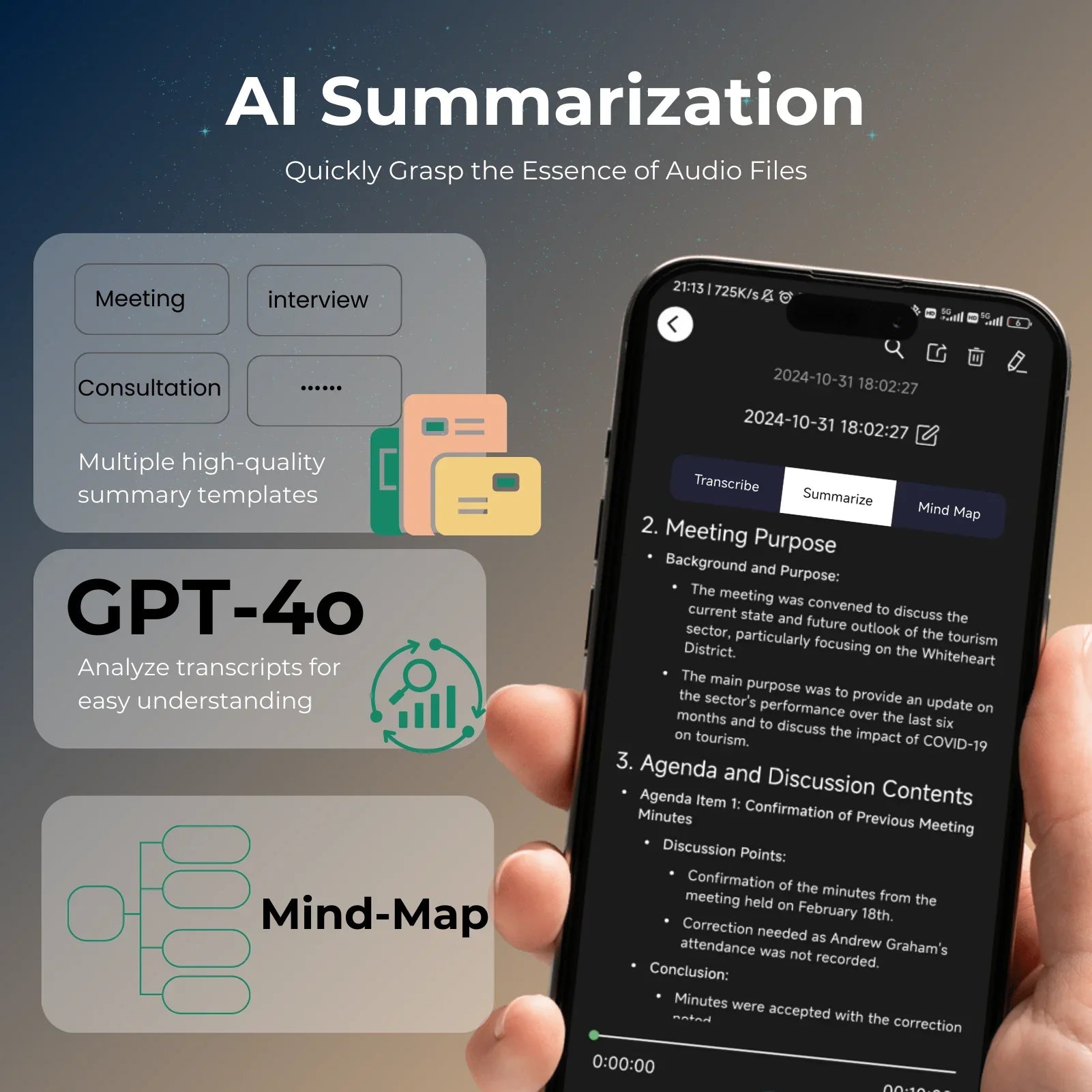 AI Voice Recorder 64GB With Transcription And Translation - Tophatter Daily Deals
