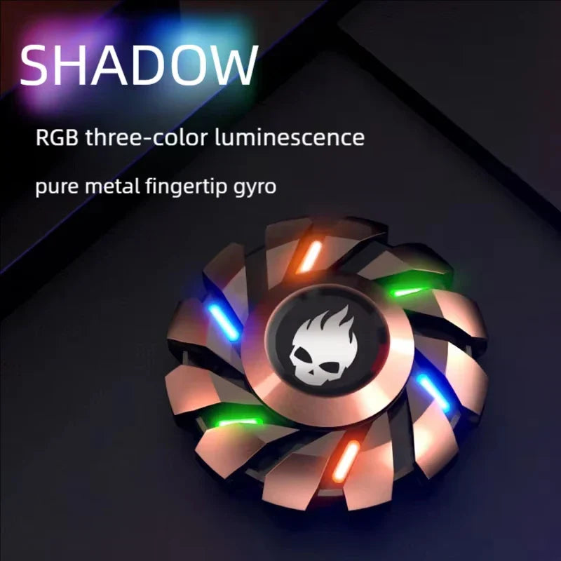 Fidget Spinner Metal Luminous EDC Rainbow Stress Toy - Tophatter Daily Deals