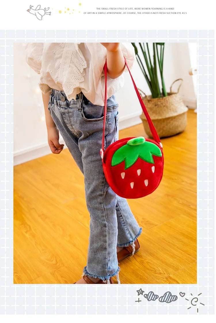 Red Strawberry Crossbody Bag Gold Chain Fruit - Tophatter Daily Deals