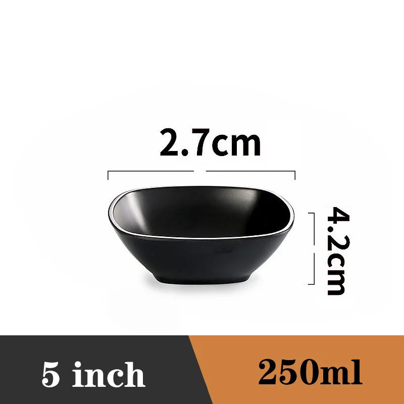 Ramen Bowl Black Plastic Japanese Style Noodle Bowl W1505 5 inch - Tophatter Daily Deals