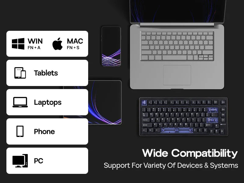 Mechanical Keyboard 75 Percent Hot Swap Gasket Mount Wired - Tophatter Daily Deals