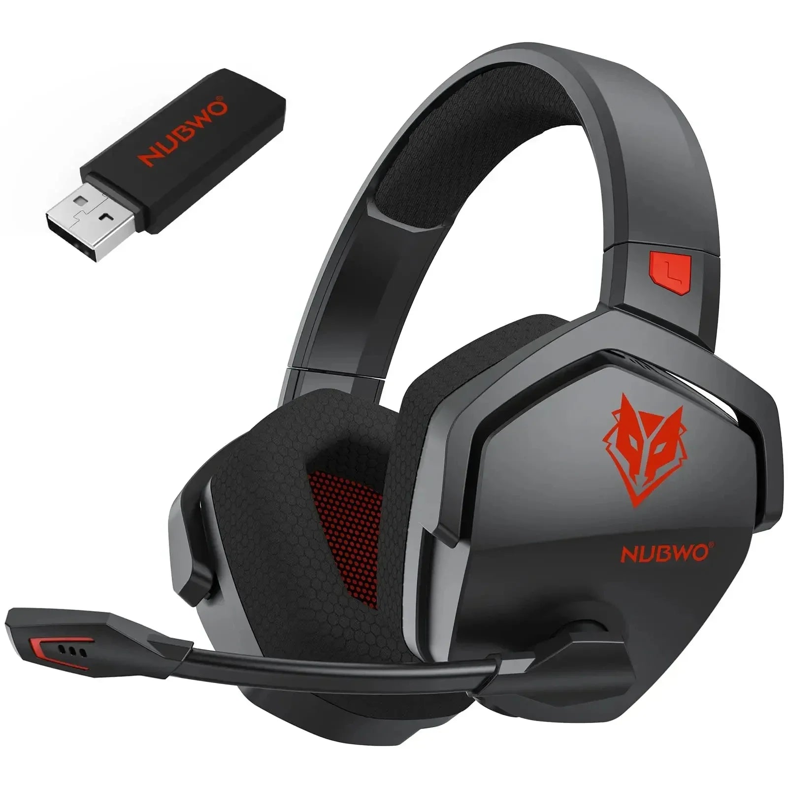 Wireless Gaming Headset With Mic Active Noise Cancellation Red - Tophatter Daily Deals