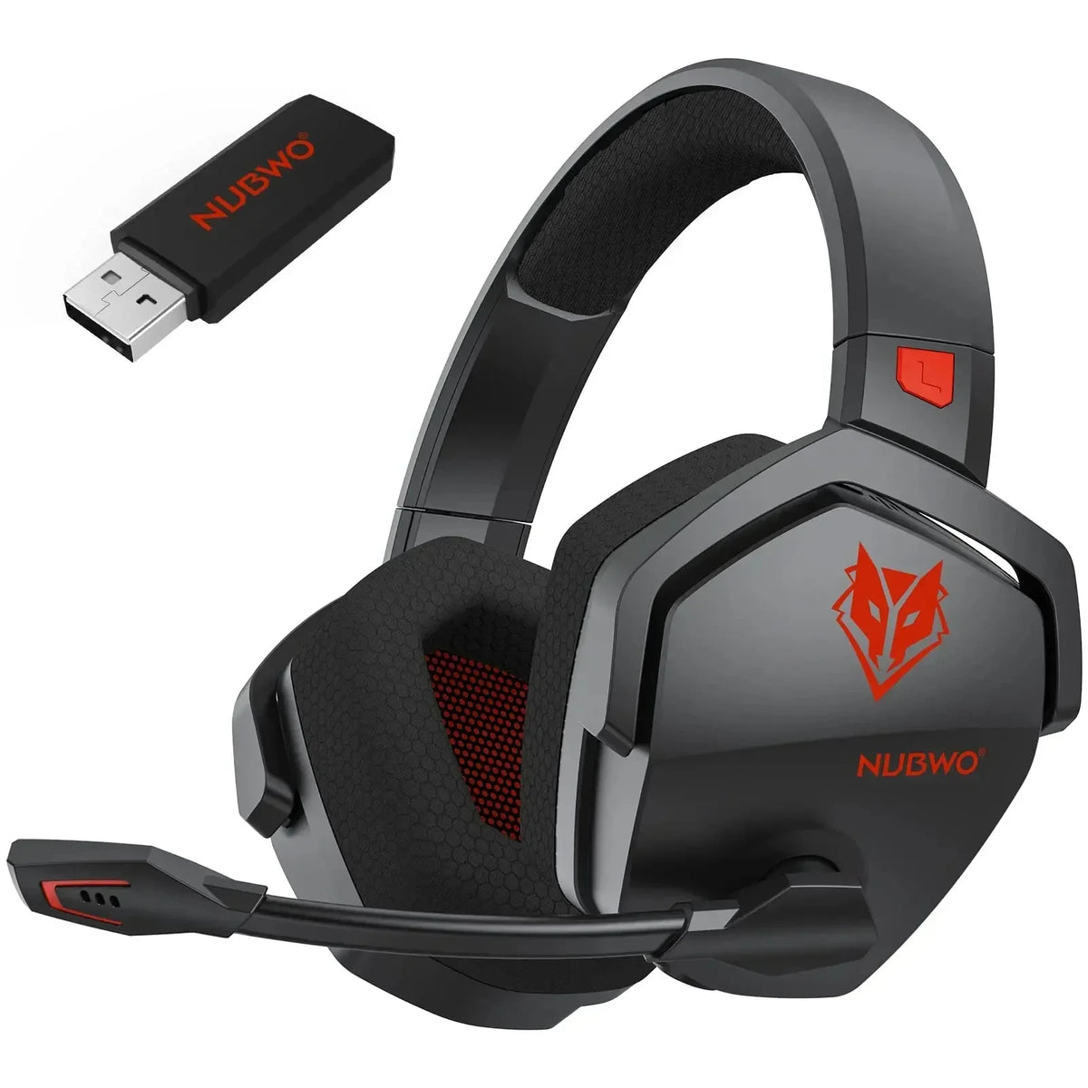 Wireless Gaming Headset With Mic Active Noise Cancellation Red - Tophatter Daily Deals