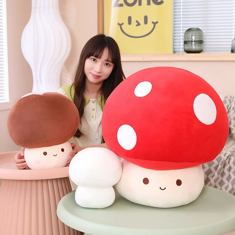 Mushroom Plush Toy Shiitake Mushroom Super Mario Level Up Food - Tophatter Daily Deals