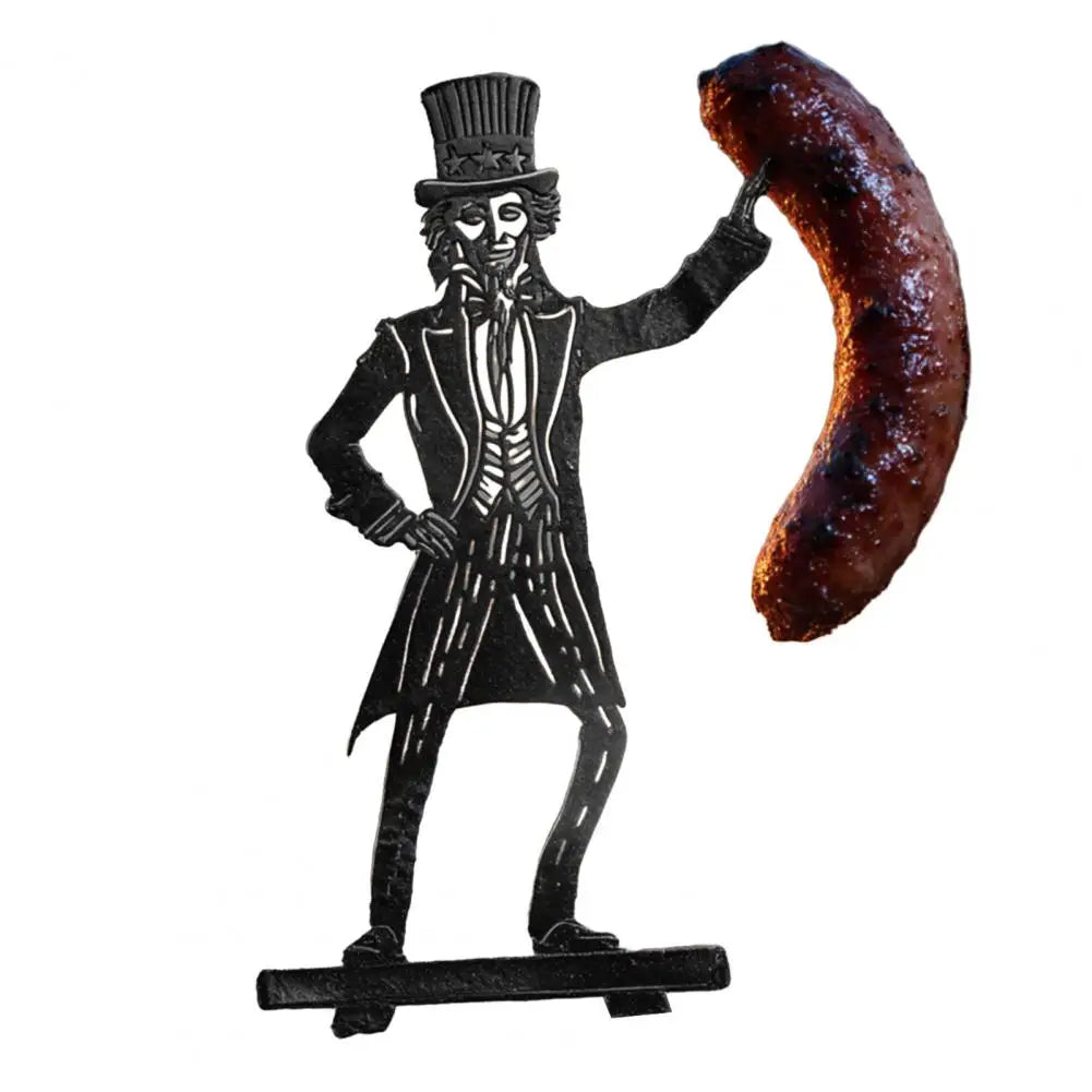 BBQ Accessory Portable Camping Hot Dog Grill Holder Rust-proof Sausage Stand Rack for Funny Bbq Heat-resistant Outdoor Sausage C - Tophatter Daily Deals