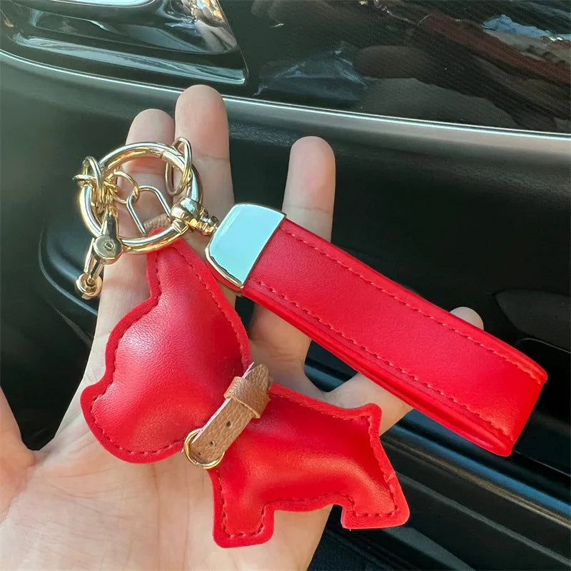 Leather Dog Keychain Car Charm Bag Hanging Accessory 08 - Tophatter Daily Deals