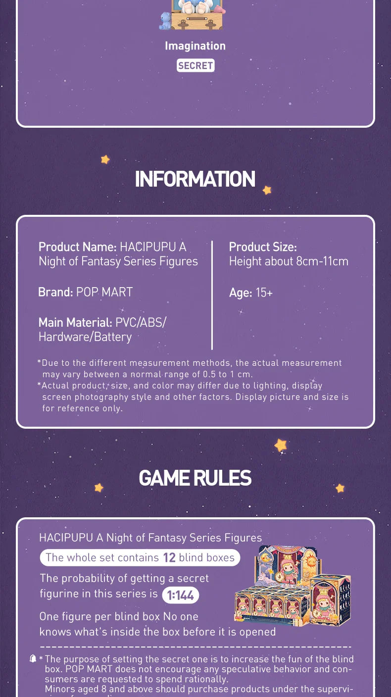 Genuine Pop Mart Hacipupu A Night of Fantasy Series Figure Blind Box Mythical - Tophatter Daily Deals