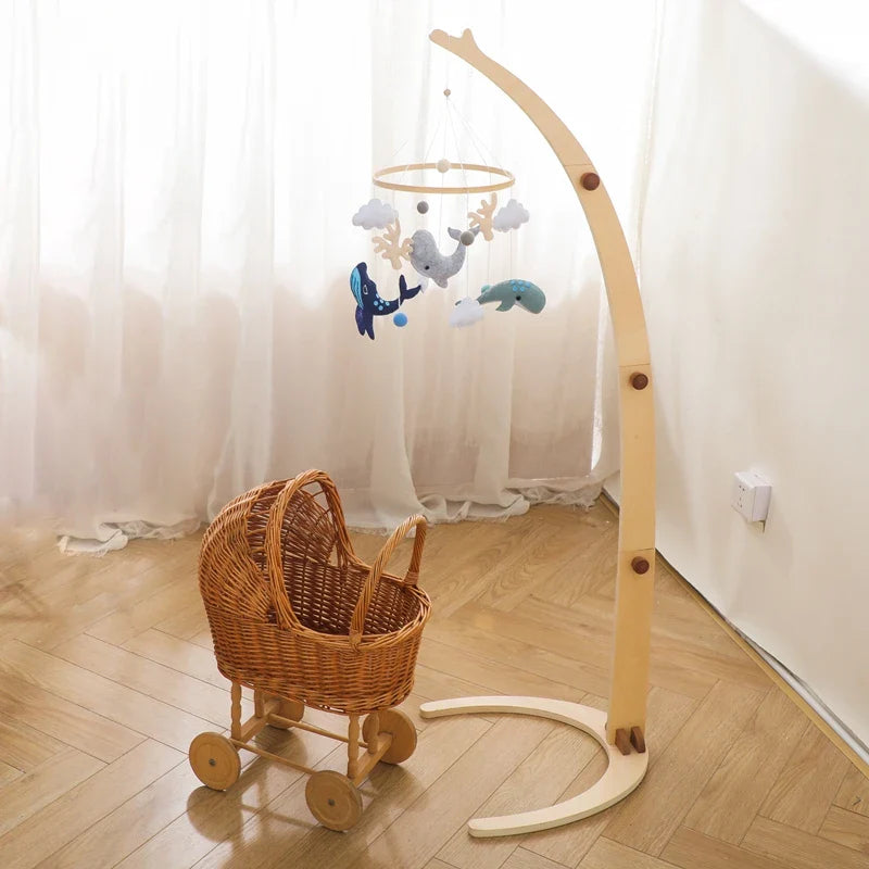 Baby Crib Mobile Wooden Musical Newborn Sensory Toys - Tophatter Daily Deals