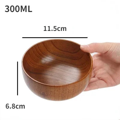 Jujube Wood Soup Bowls Solid Wooden Japanese Bowls mw0008 - Tophatter Daily Deals