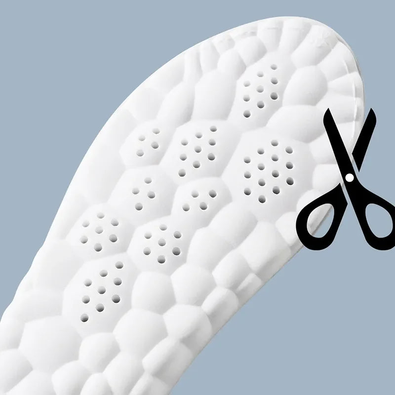 4D Massage Insoles Shock Absorbent Breathable Comfort Plantar Fascia Insole - Tophatter Daily Deals