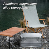 50L Outdoor Aluminum Alloy Storage Box Silver Camping & Hiking - Tophatter Daily Deals