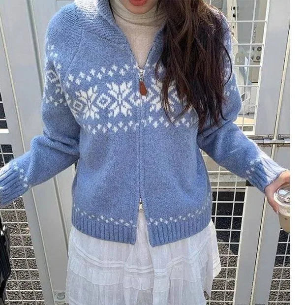 Soft Cozy Women’s Knit Cardigan Jacket – Zip Up Knit Winter - Tophatter Daily Deals