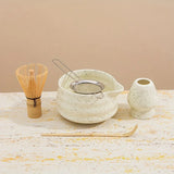 Matcha Set Spotted Green Ceramic 5Pc Japanese Tea Gift - Tophatter Daily Deals