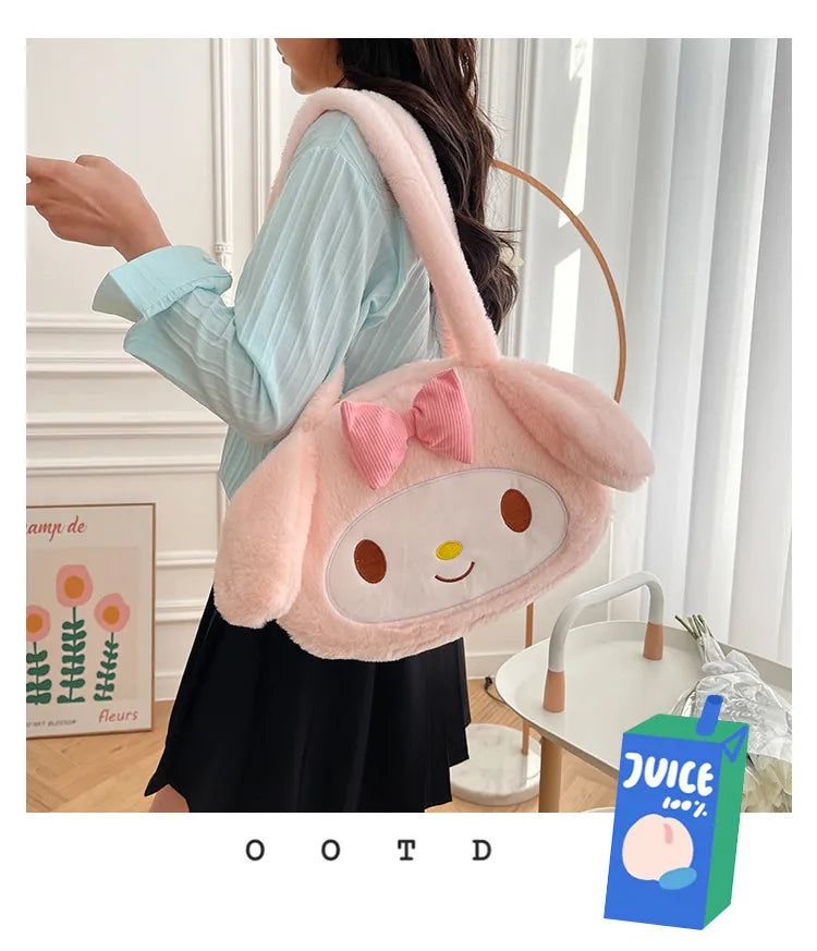 Sanrio Plush Cinnamoroll My Melody Kuromi Tote Shoulder Bag Anime - Tophatter Daily Deals
