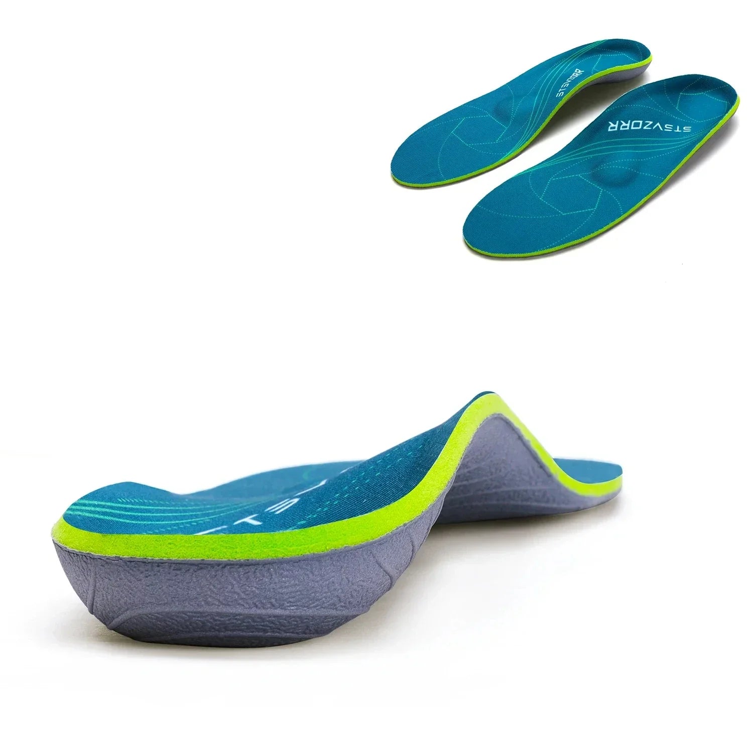 Plantar Fasciitis Insoles High Arch Orthotic Shoe Inserts Plantar Fascia Insole 127-classic green - Tophatter Daily Deals