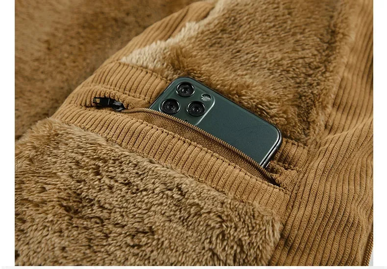 Insulating Mens Fleece Vest - Quilted Corduroy, Casual - Tophatter Daily Deals