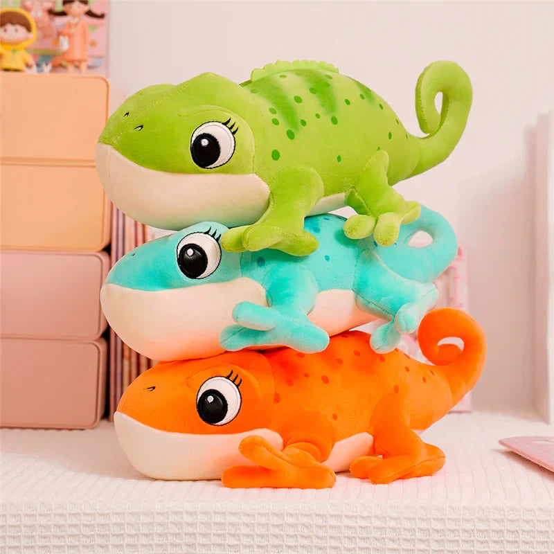 Plush Chameleon Pillow 30cm Cartoon Reptile Cozy Gift - Tophatter Daily Deals