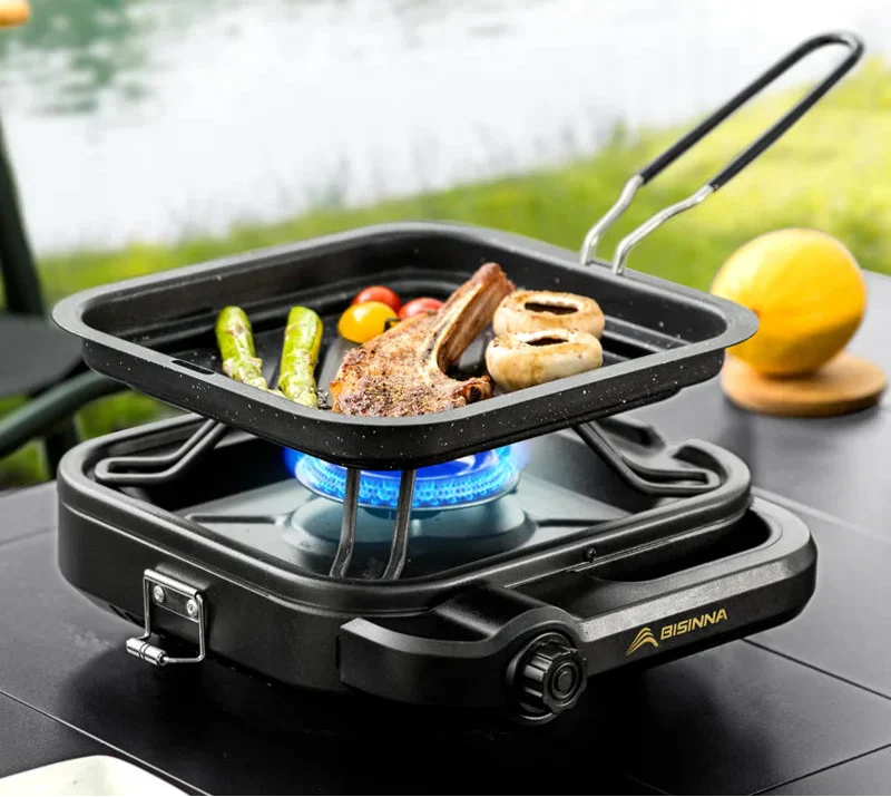 4200W Camping Gas Stove Black Camp Cooking - Tophatter Daily Deals
