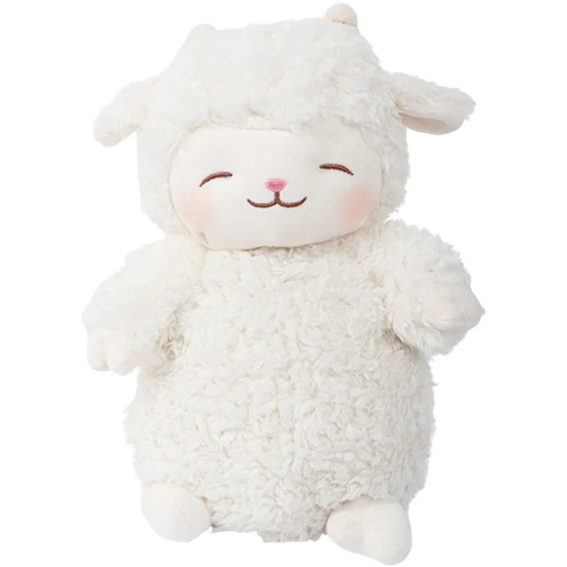 Lucky Boy Sunday Sleeping Sheep Lamb Plush White Animals - Tophatter Daily Deals