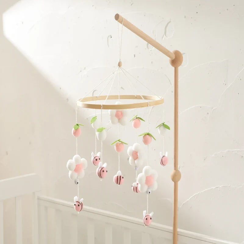 Baby Crib Mobile Wooden Musical Newborn Sensory Toys - Tophatter Daily Deals