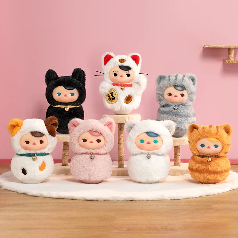 Genuine Pop Mart Pucky Roly-Poly Kitty Series - Vinyl Plush Blind Box Animals - Tophatter Daily Deals